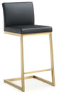 TOV Furniture Parma Black Gold Steel Counter Stool (Set of 2)