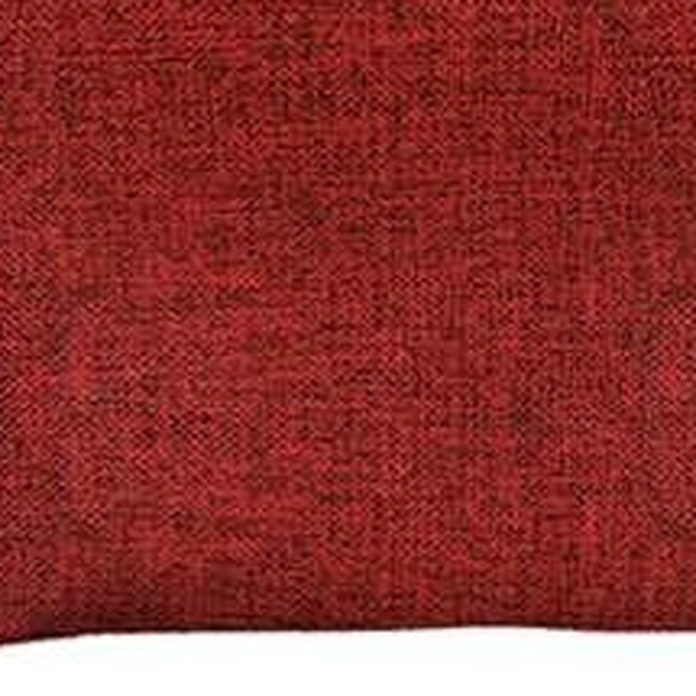 Set of 4 Red Jacquard Lumbar Pillow Covers