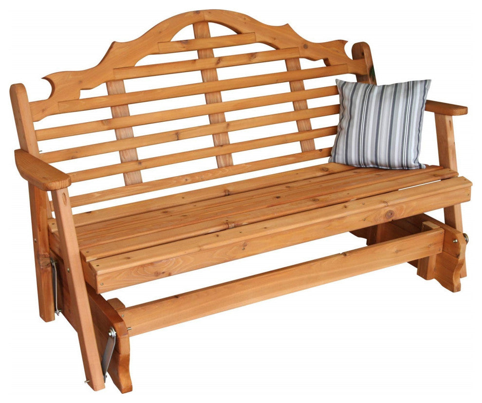 Cedar Marlboro Glider, Cedar Stain, 5 Foot