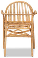 Tugera Modern Bohemian Natural Brown Rattan Dining Chair