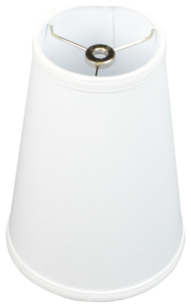 Fenchel Shades 4"x6"x9" Spider Attachment Empire Lamp Shade, Linen White
