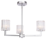 Candice 3-Light Chandelier, Swizzle Stick Cylinder, Halogen G9