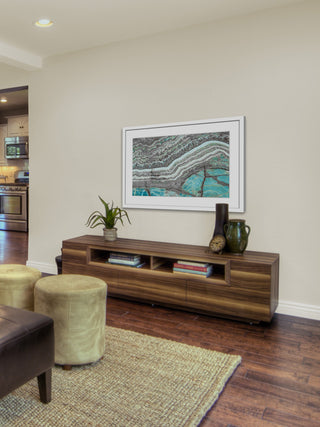 "Aqua Layers" Framed Painting Print