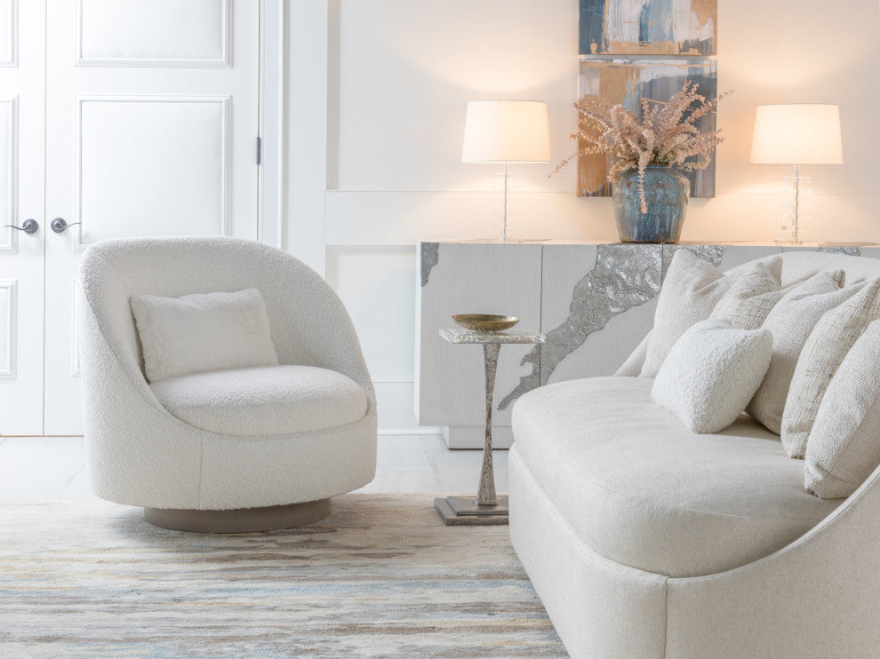 Genevieve Swivel Chair White