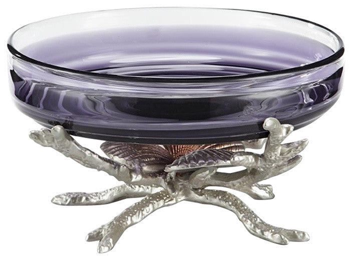 Shell Bowl Holder with glass bowl