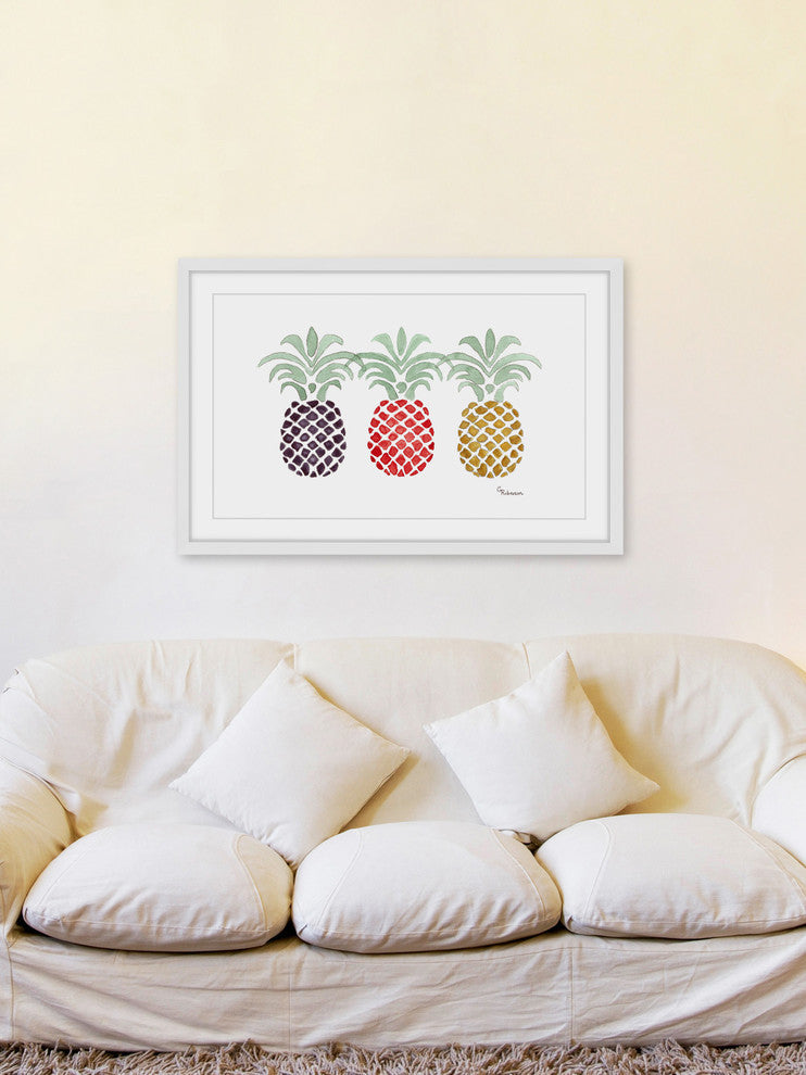 "Tropical Modern" Framed Painting Print, 18"x12"