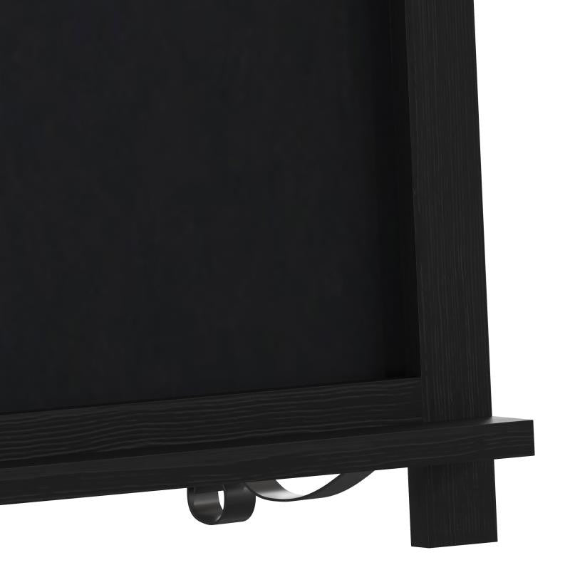 Canterbury Magnetic Chalkboard WithMetal Scrolled Legs, Hang or Countertop Board, 12" X 17" - Black