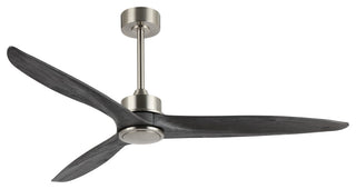 60" 3-Blade Reversible DC Motor Ceiling Fan with Remote, Brushed Nickel