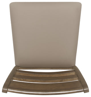 Boughton Farmhouse Upholstered Wood Counter Stools, Set of 2, Antique Brown