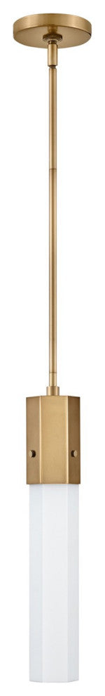 Facet LED Pendant, Heritage Brass