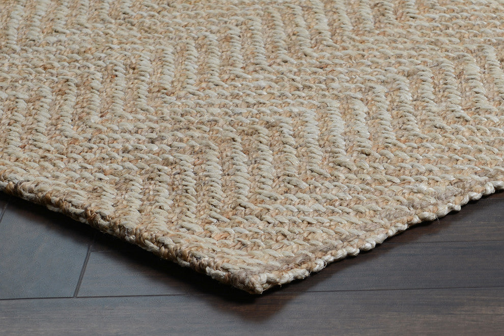 Chevron Hand-woven Jute Area Rug by Kosas Home