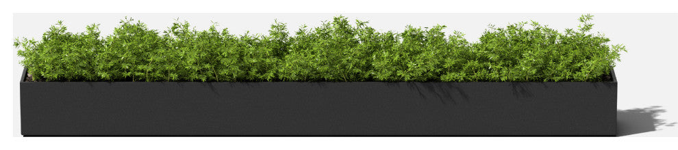 GEO Series Plastic Planter, Black, Trough, 1 Pack