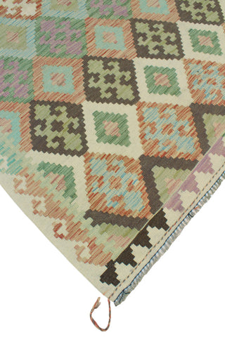 Sun Faded Flatweave Muhaimin Rust/Ivory Rug, 4'9x6'7