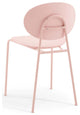 Side Dining Chair, Set of 2, Plastic, Metal, Pink, Modern, Bistro Restaurant