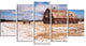Farm Field Barn Ranch, Landscape Canvas Art Print, 60"x32", 5 Panels