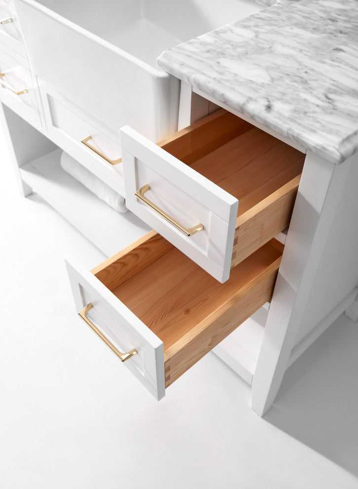 Hayley Bathroom Vanity Set, White, 48"