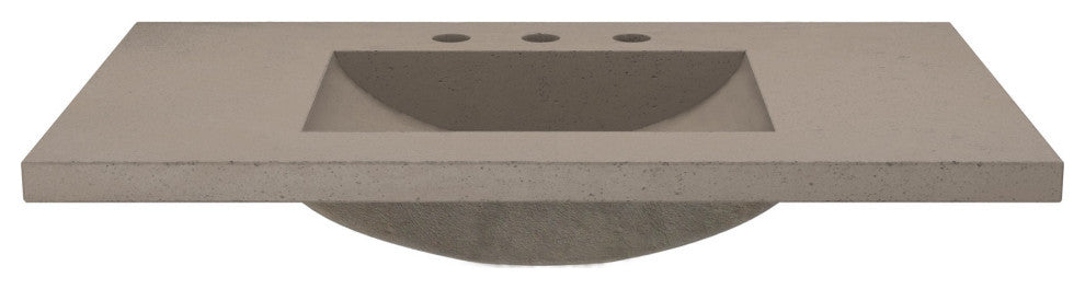 Palomar Vanity Top, Integral Sink, Earth, 36", 8" Widespread Cutout