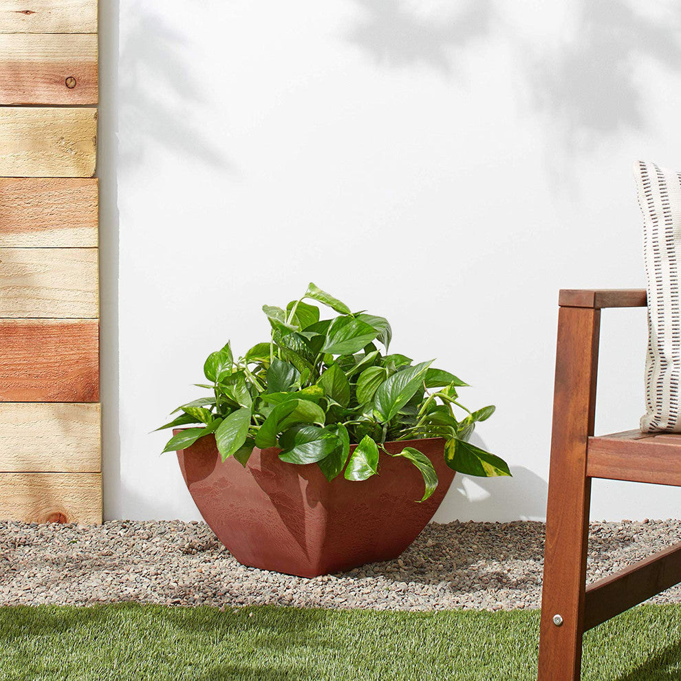 Simplicity Square Pot, Terra-Cotta, Small