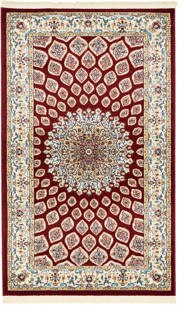 Unique Loom Burgundy Nottingham Narenj 3' 0 x 5' 0 Area Rug
