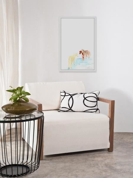 "Trois Chevaux" Framed Painting Print, 12"x18"