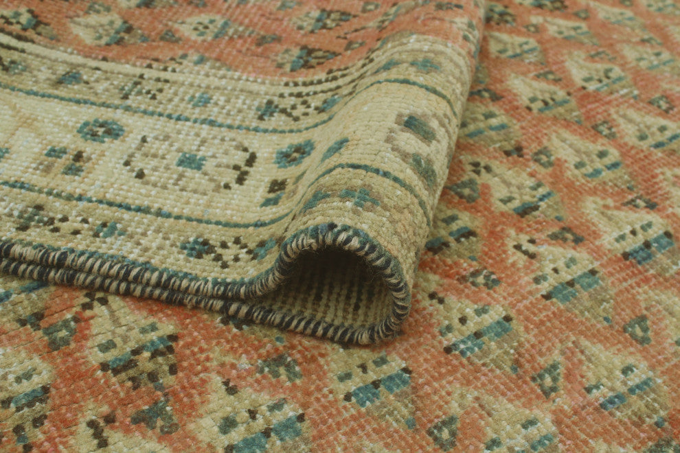 Semi-Antique Salomeh Rust/Ivory Runner, 3'3x9'8