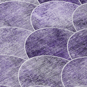 Machine Washable Indoor/Outdoor Chantille ACN594 Purple 2''6" x 3''10" Rug