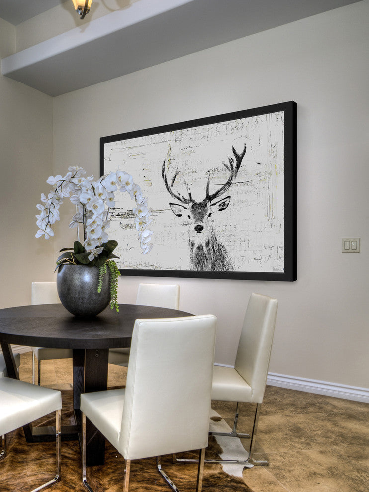 Parvez Taj "Inquisitive Deer" Framed Painting Print, 30"x20"