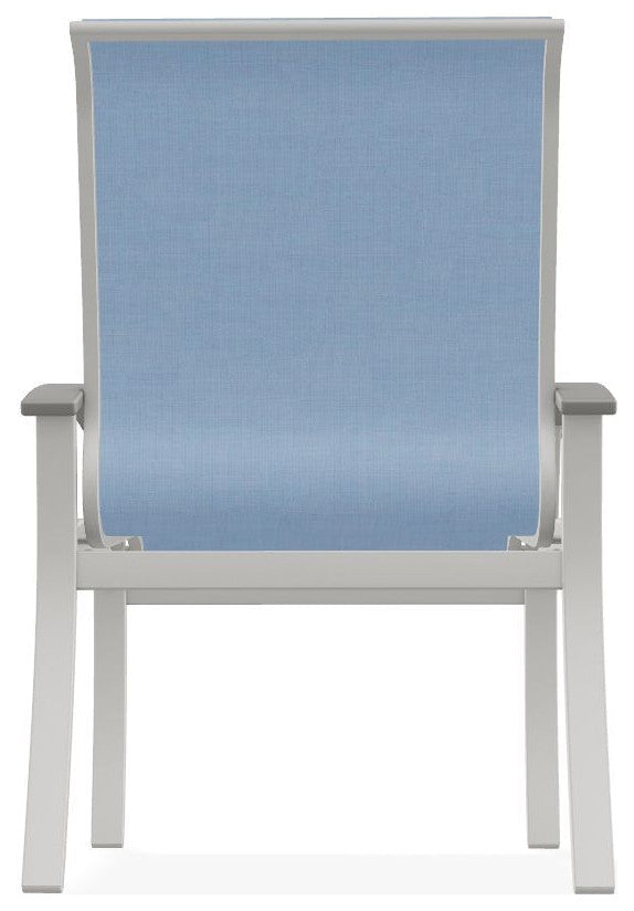 Belle Isle Sling Outdoor Dining Chair, Sky/Snow