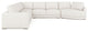 Laguna 166" Modular Feather-Cushion Sectional Sofa, Wheat Cream Beige Polyester Tweed, Right-Arm Facing