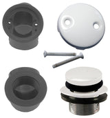 Tip Toe Sch. 40 ABS Plumber'S Pack With Two-Hole Elbow In Powder Coated White