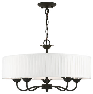 Livex Lighting 5 Light Black Pendant Chandelier