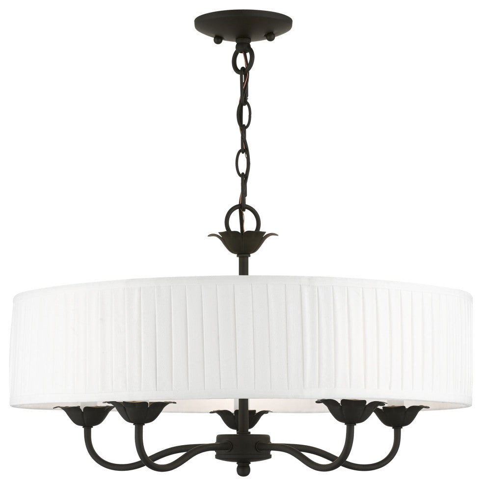 Livex Lighting 5 Light Black Pendant Chandelier