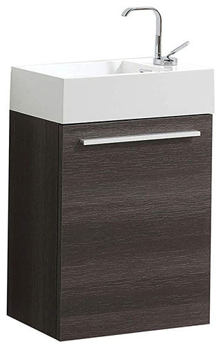 Colmar 18"Vanity With Acrylic Sink Dark Oak