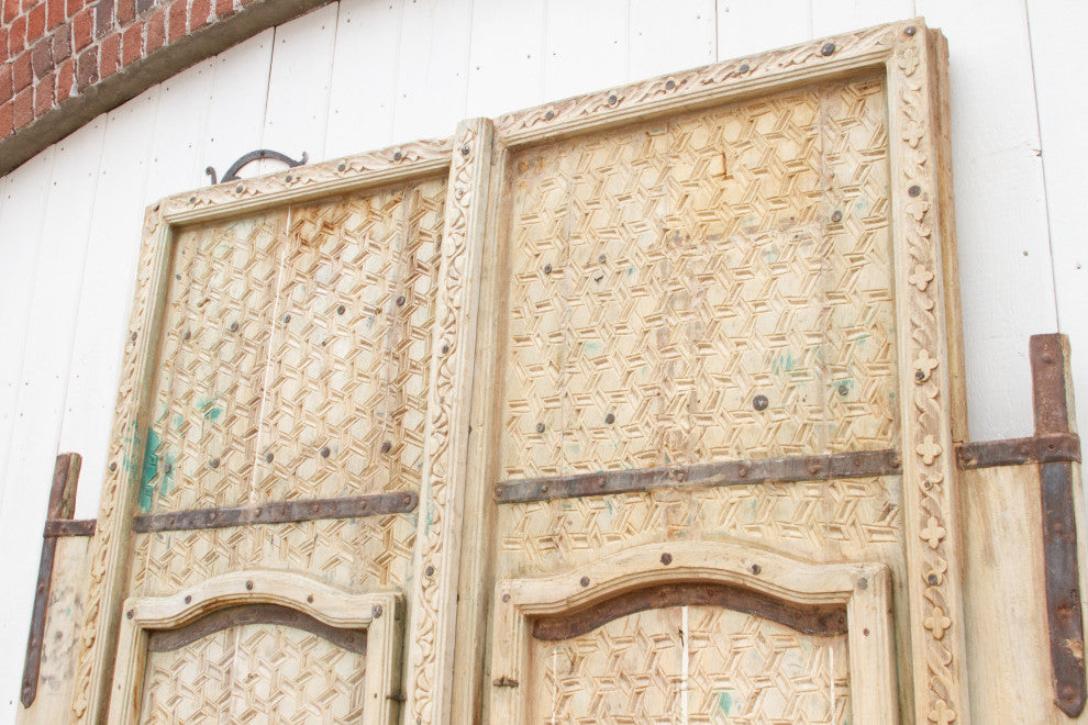 Pair of Antique Rajasthani Carved Doors