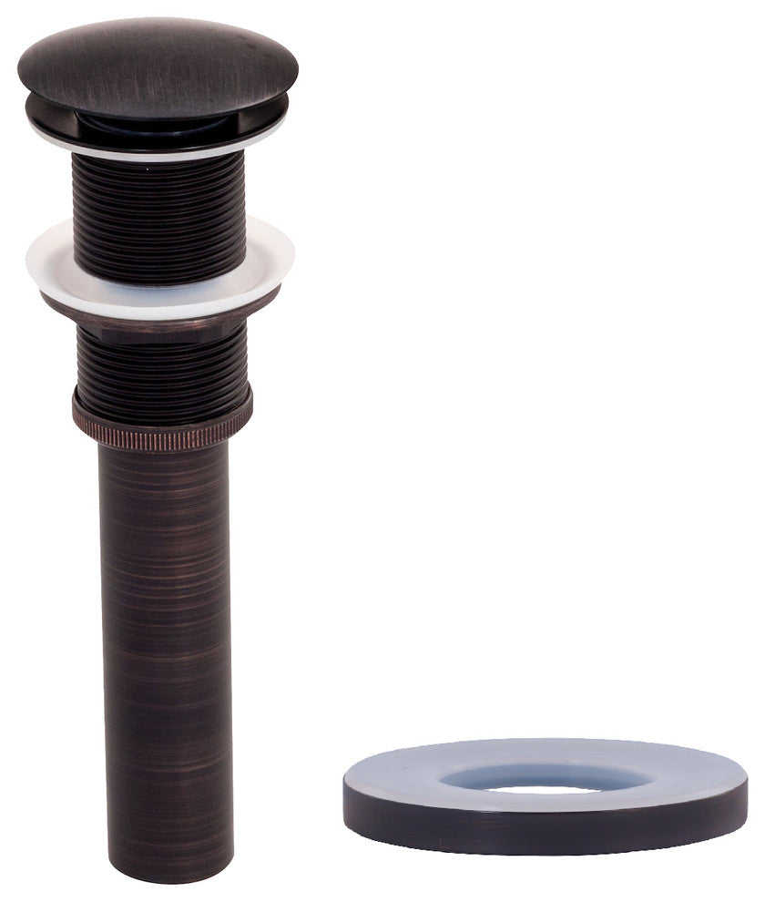 Blu Glass Vessel Sink and Drain, Oil Rubbed Bronze