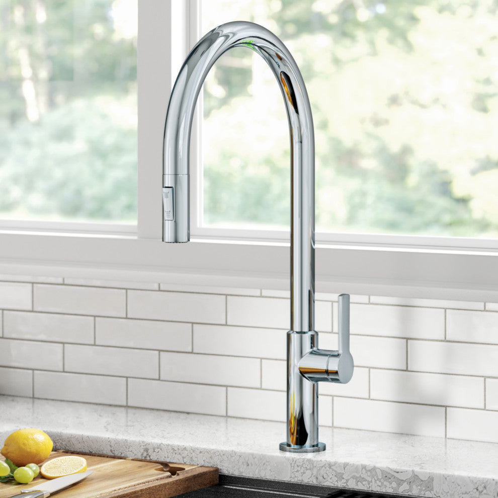 Oletto Pull-Down 1-Hole Kitchen Faucet, Chrome, Model Kpf-2821ch