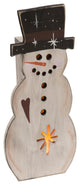 Farmhouse Luminary Snowman with Light Up Star