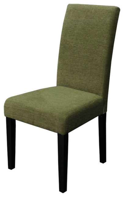 Aprilia Dark Red Upholstered Dining Chairs, Set of 2, Moss Green