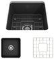 18 in. Single Bowl Kitchen Sink with Bottom Grid,Strainer in Matte Dark Gray
