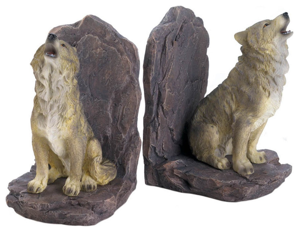 Howling Wolf Bookends