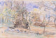 Alfred Sisley Orchard, 18"x27" Wall Decal