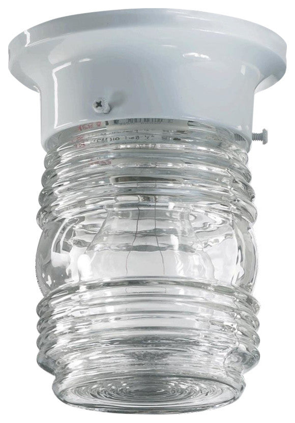 Quorum 1-Light Flush Mount, White