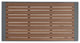 Trimble Outdoor Aluminum Coffee Table, Gray and Brown