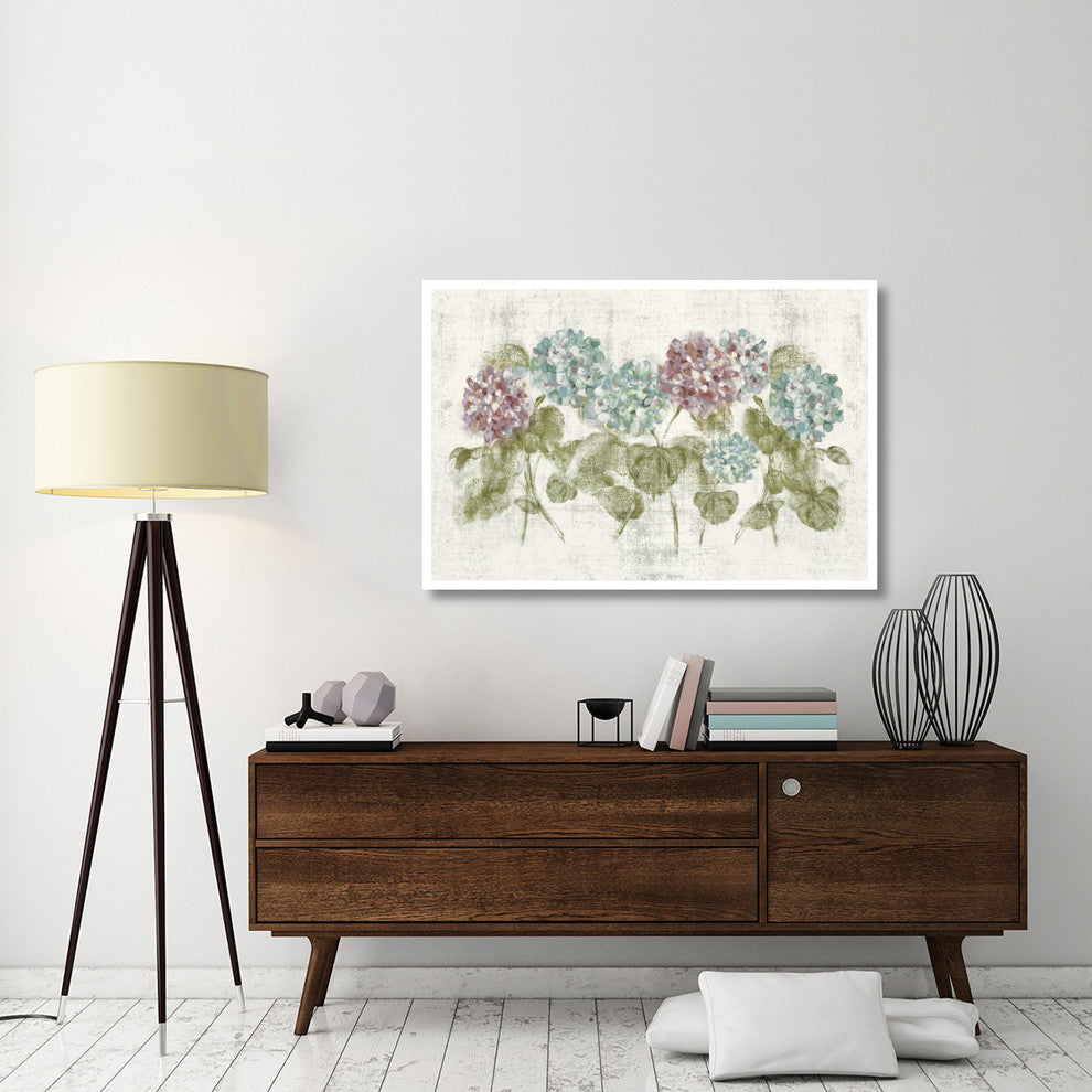 "Vibrant Row of Hydrangea No Border" Digital Paper Print by Cheri Blum, 50"x34"