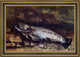 Gustave Courbet The Trout Framed Premium Canvas Print, 16"x24"