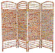 4' Tall Recycled Magazine Room Divider, 4 Panels