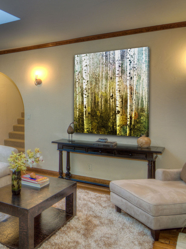 "Aspen Ski" Fine Art Canvas Print, 18"x18"