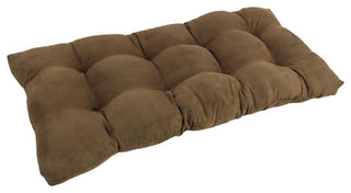 42-inch by 19-inch Squared Micro Suede Tufted Loveseat Cushion