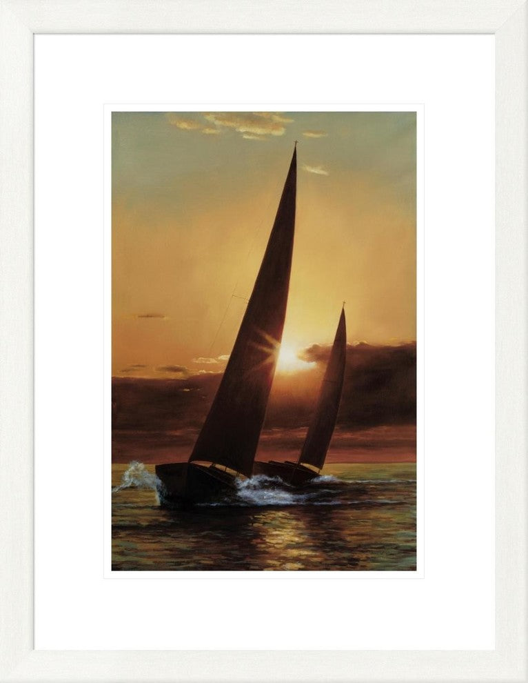 "Red Sails" Framed Digital Print by Diane Romanello, 21x27"