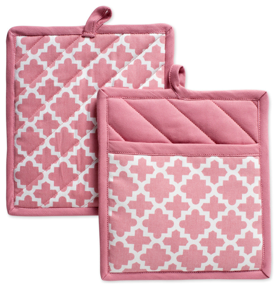 DII Rose Lattice Pot Holder, Set of 2